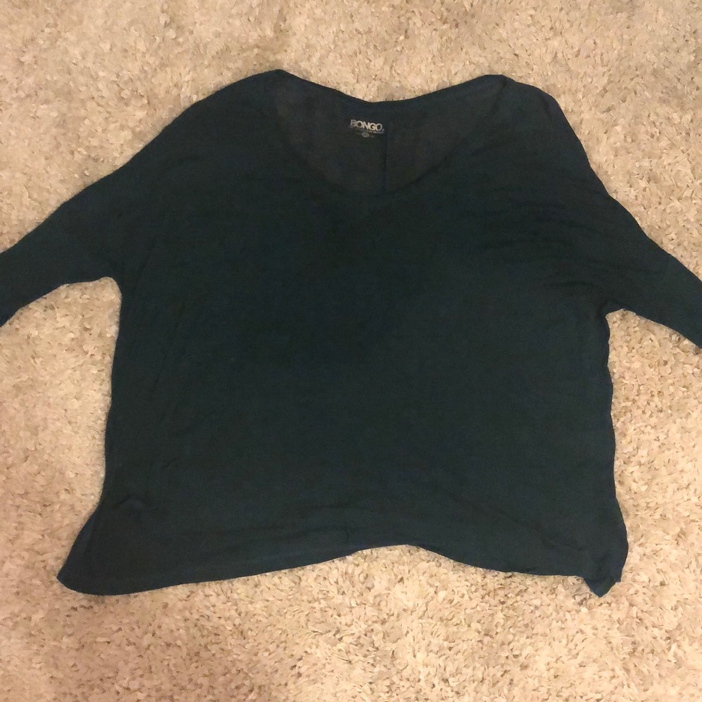 Green Batwing Top